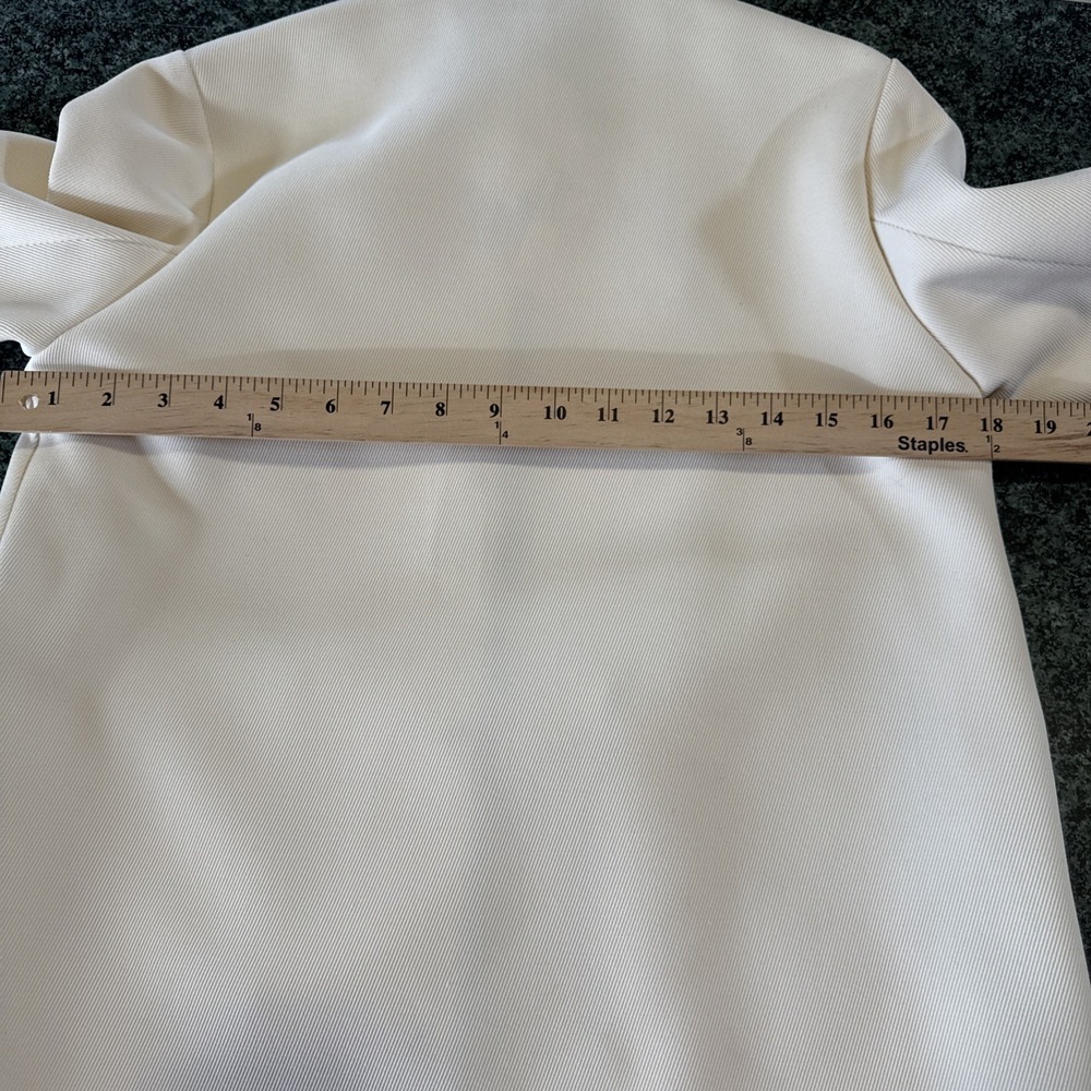 J.Crew Tipped Twill Jacket Blazer Cream Off White Mandarin Collar B8544 Sz 4 NEW - Picture 11 of 16